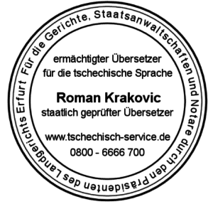 Beglaubigte Übersetzungen - Beglaubigungsstempel des Übersetzers
